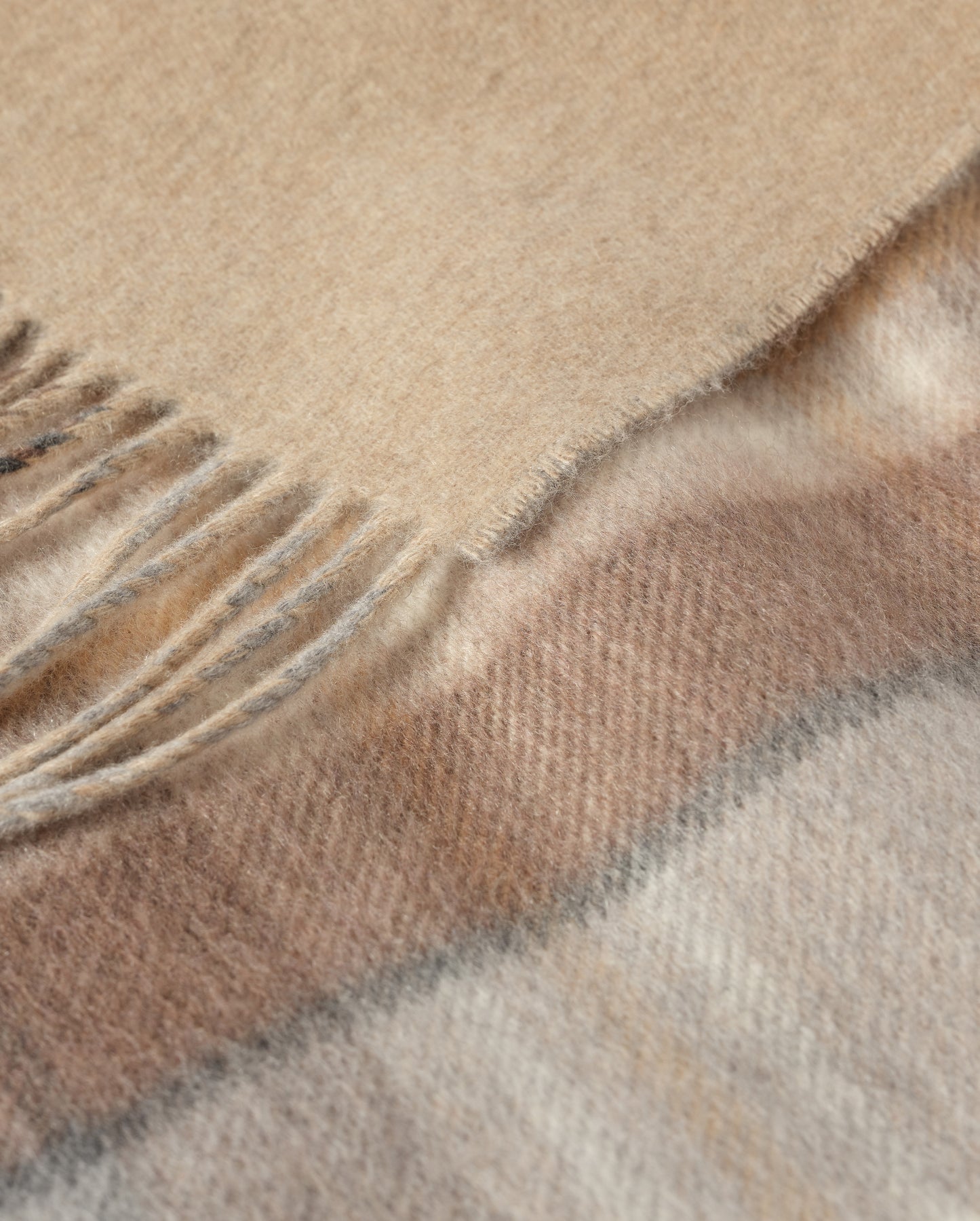 Recycled Cashmere Throw in Natural MacKellar
