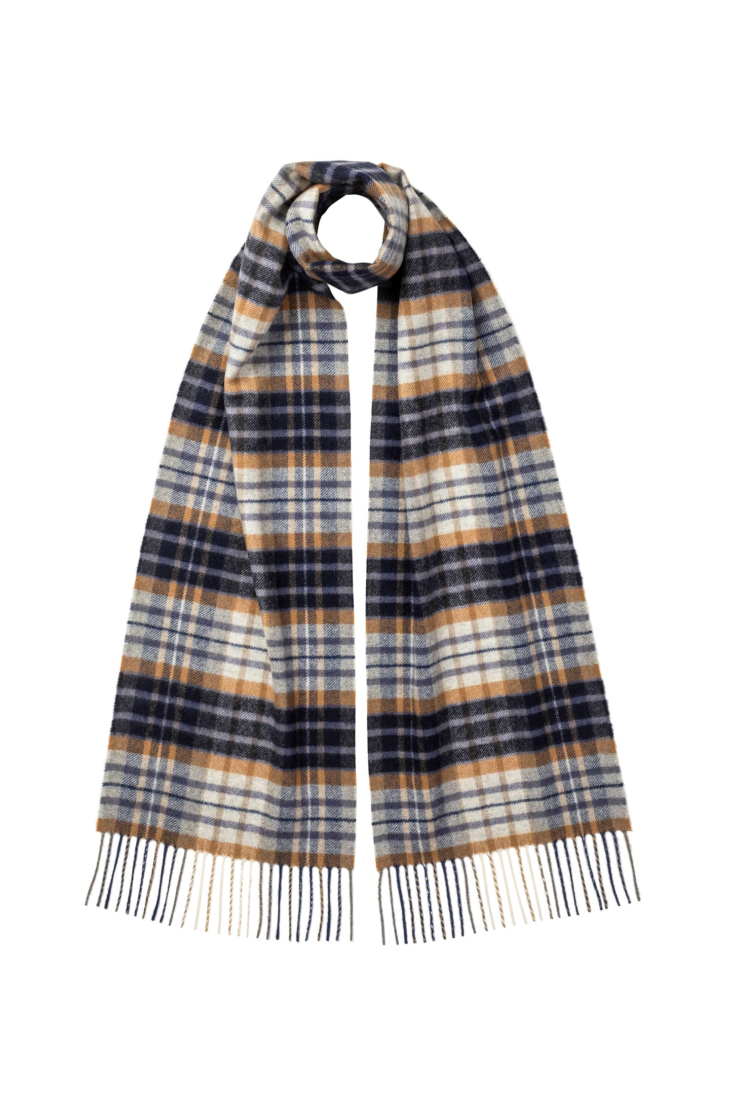 Johnstons of Elgin AW24 Woven Accessory House Check Cashmere Scarf WA000016RU6933ONE