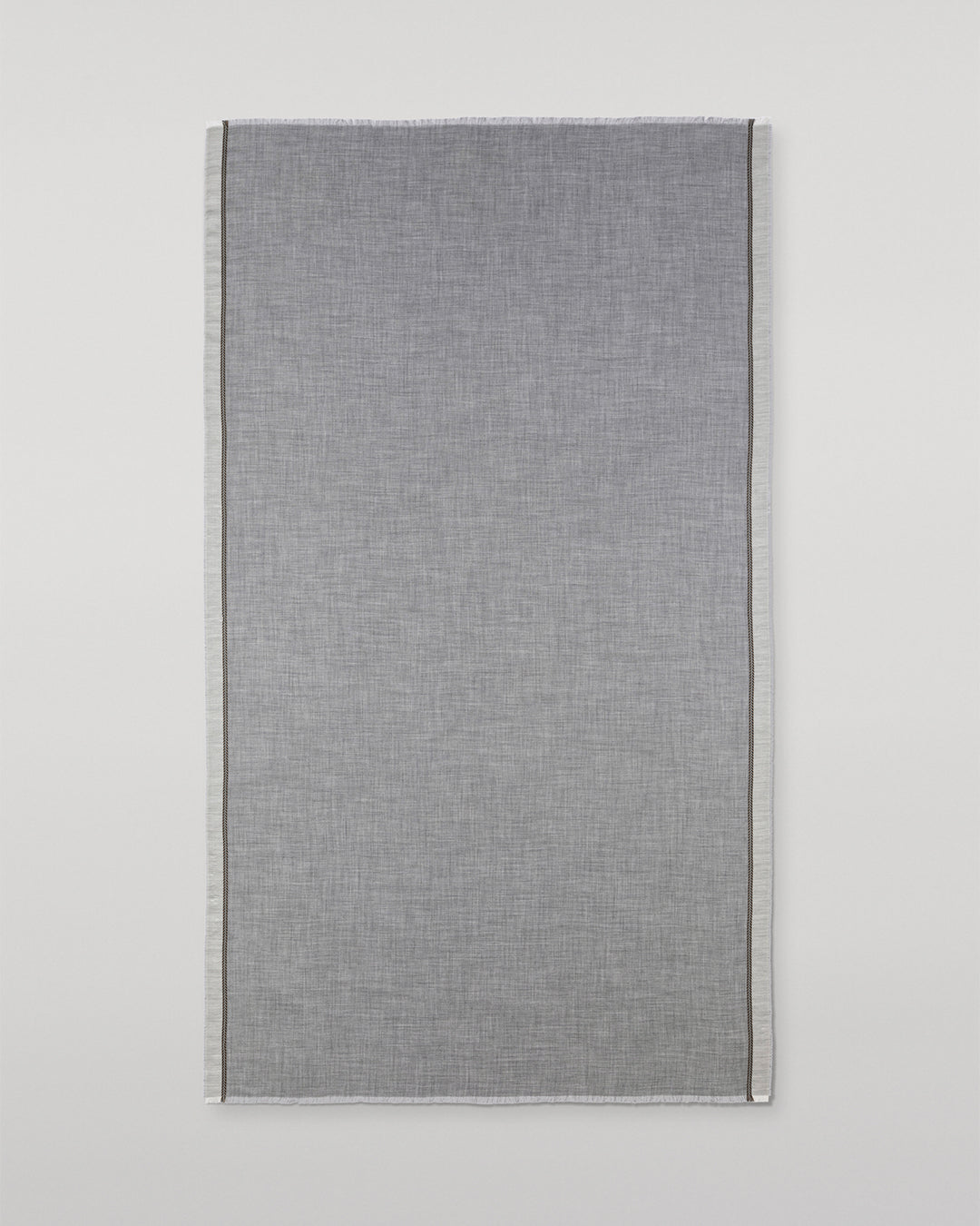 JOHNSTON OF ELGIN IVES CHEVRON BORDER SCARF 100% CASHMERE WA002446RU7700ONE