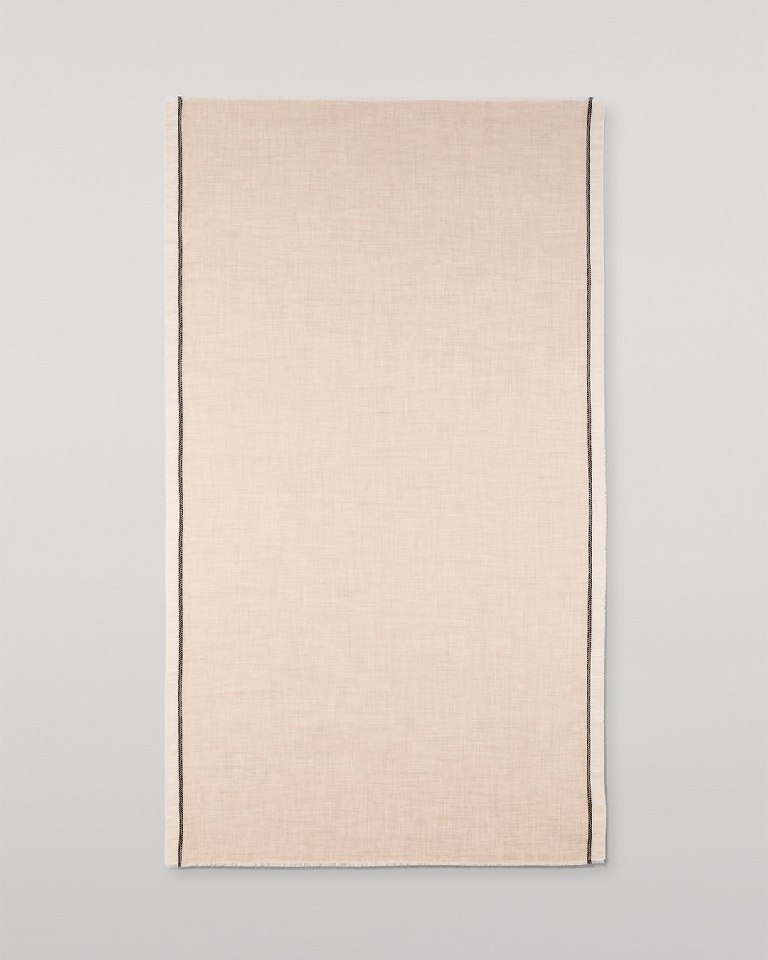 JOHNSTONS OF ELGIN IVES CHEVRON BORDER SCARF NATURAL 100% CASHMERE WA002446RU7701ONE