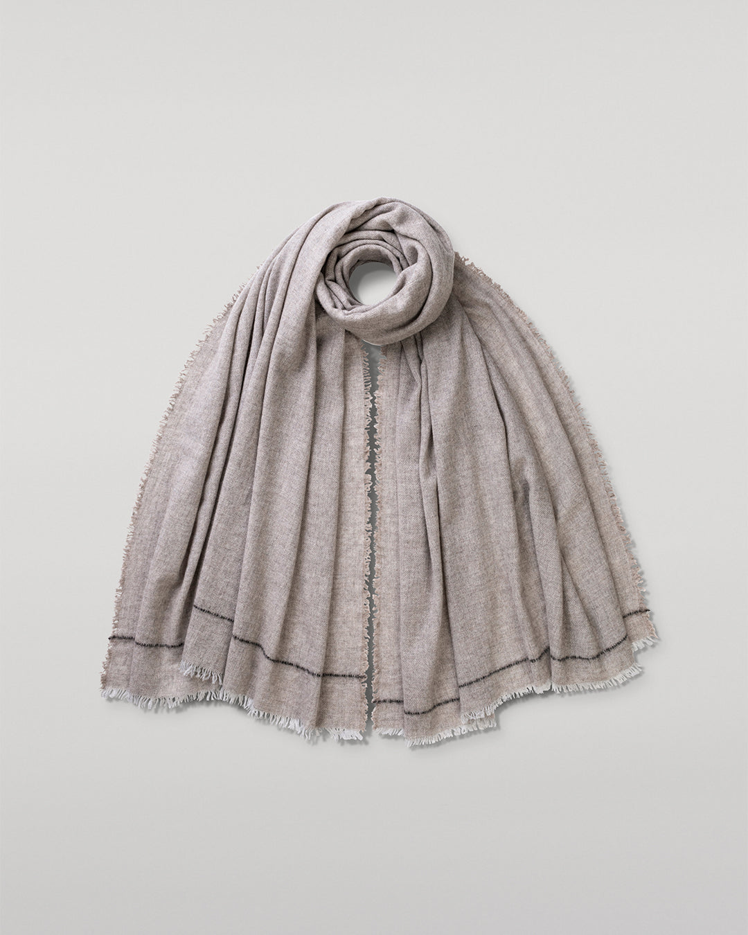 Usan Natural Cashmere Scarf | Scottish Luxury Cashmere & Wool