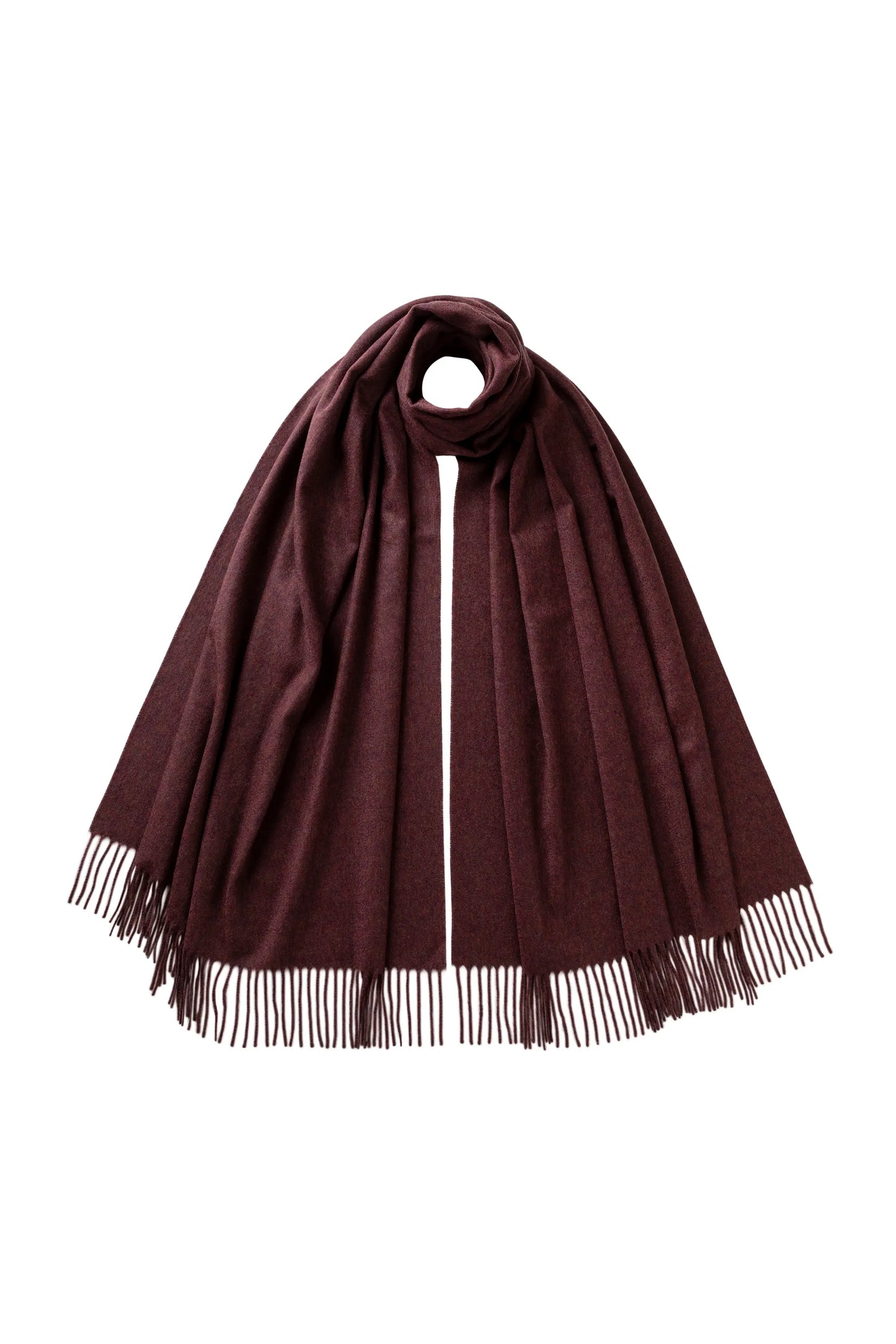 Johnstons of Elgin AW25 Woven Accessories Damson Plain Cashmere Stole WA000056HE7062ONE