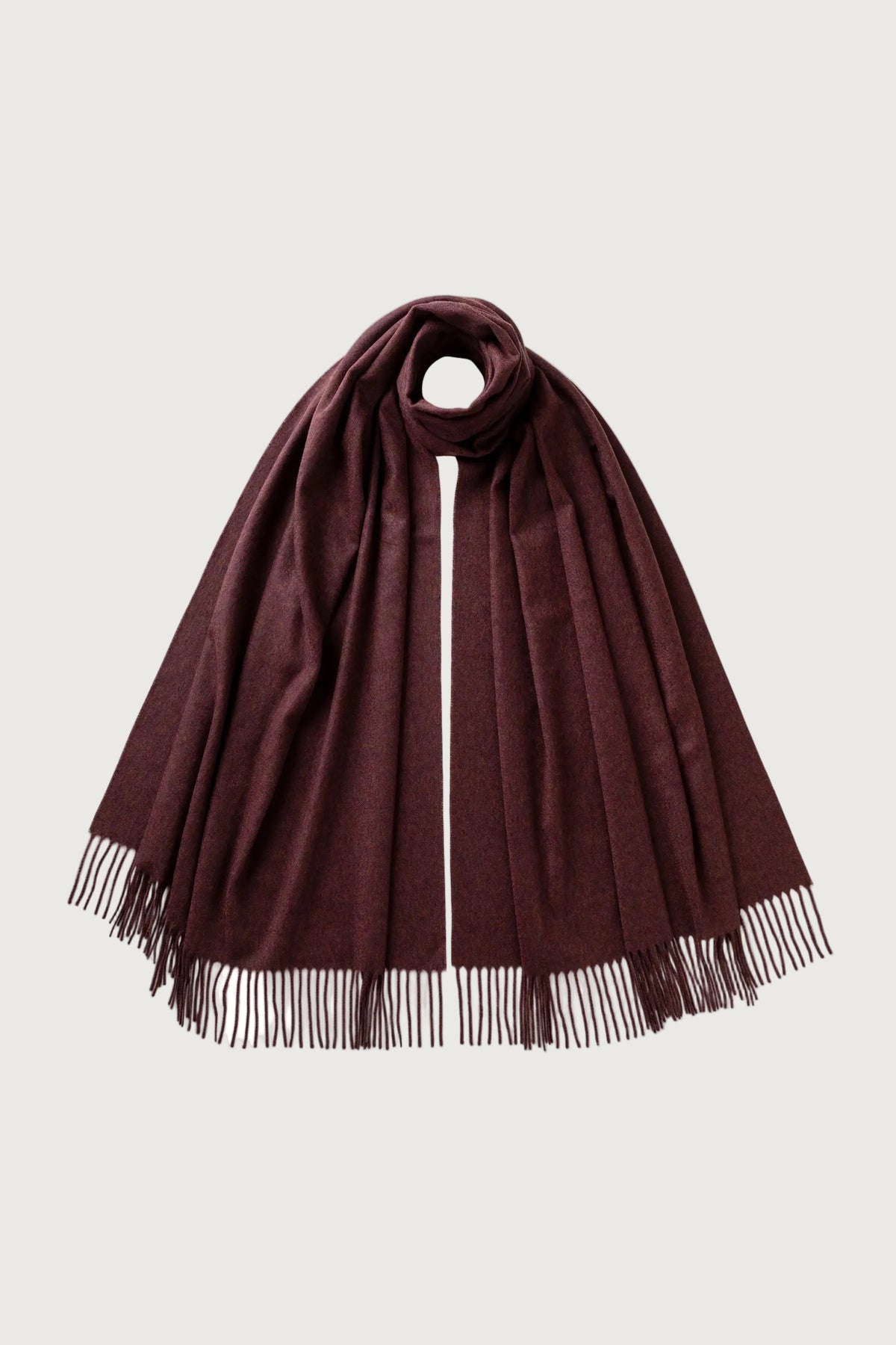 Johnstons of Elgin AW25 Woven Accessories Damson Plain Cashmere Stole WA000056HE7062ONE