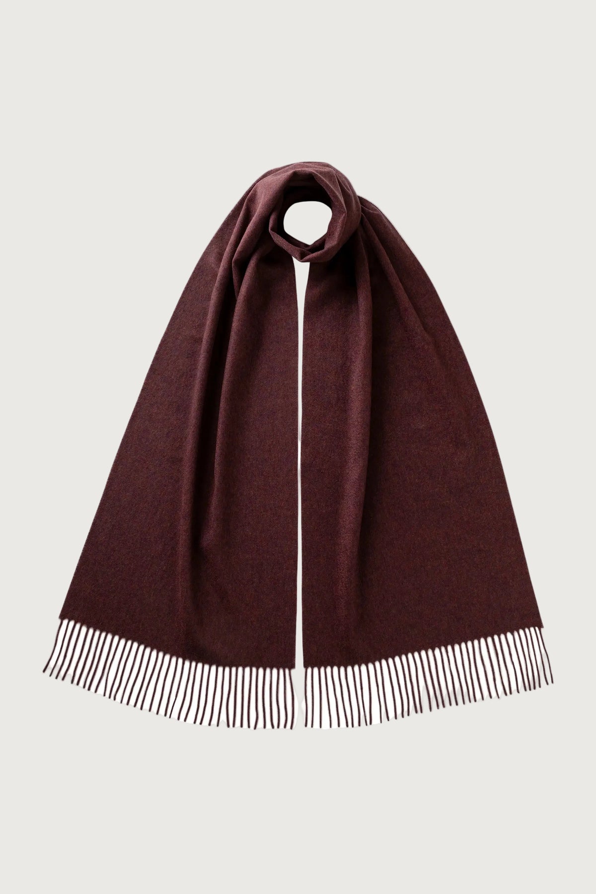 Johnstons of Elgin AW25 Woven Accessories Damson Damson Wide Cashmere Scarf WA000057HE7062ONE