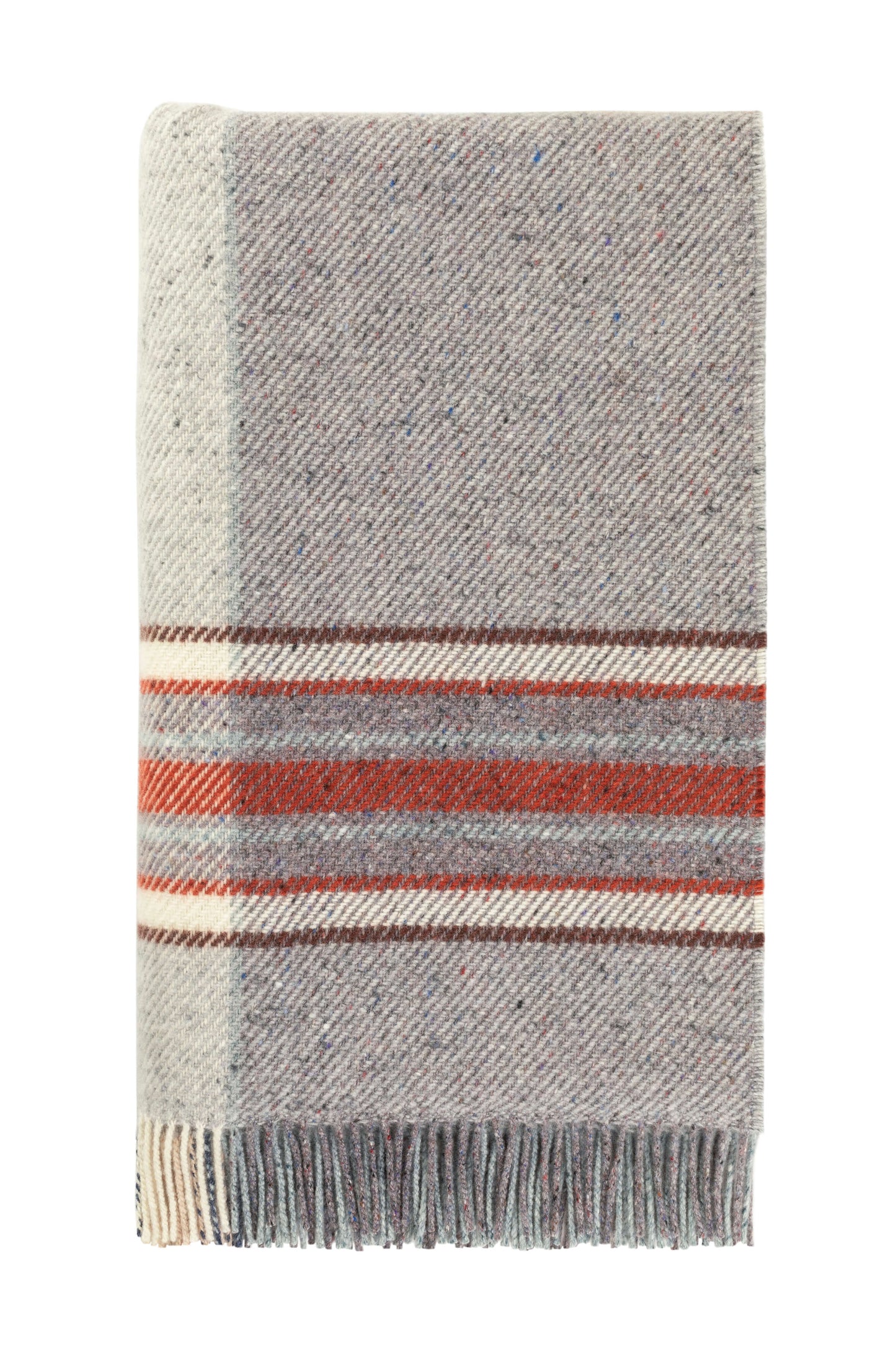 Johnstons of Elgin 2024 Blanket Collection Russet Donegal Check Bed Throw WB002616RU7551ONE