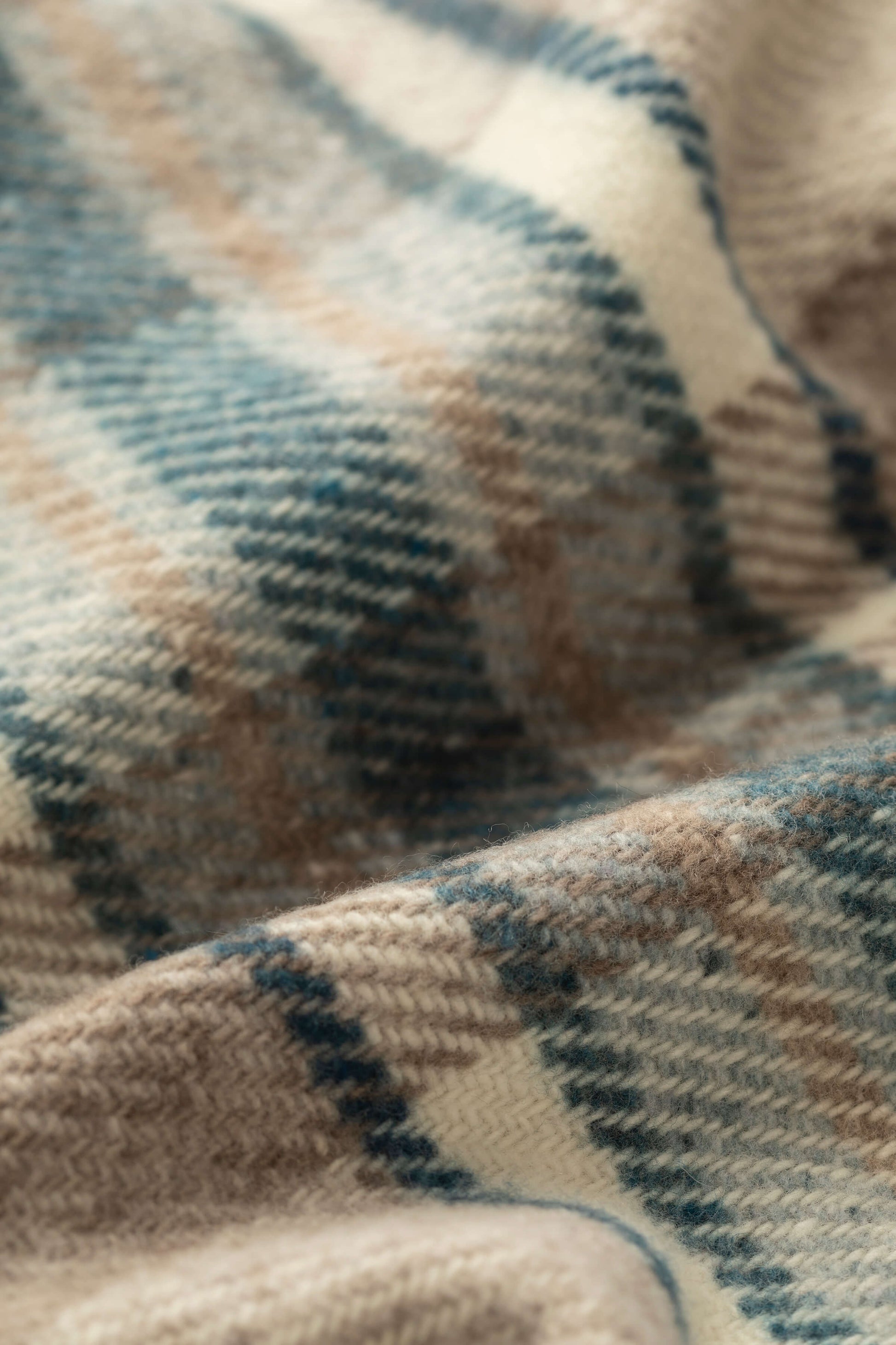 Johnstons of Elgin 2024 Blanket Collection Teal Donegal Check Bed Throw WB002616RU7552ONE