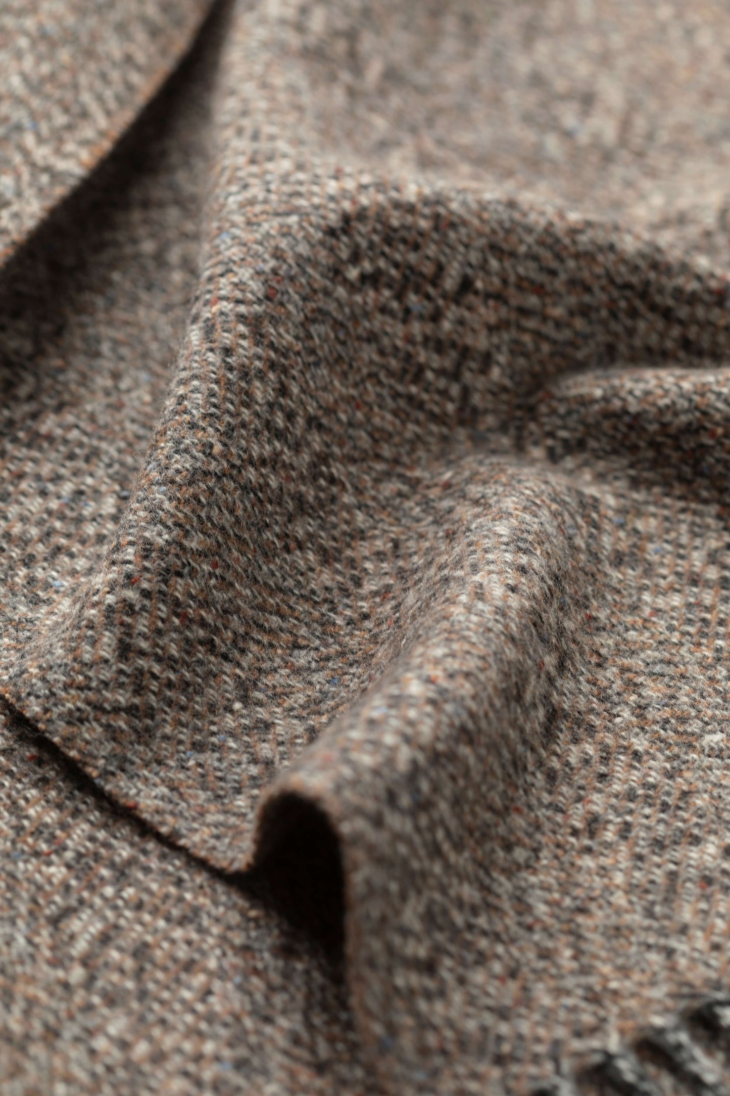 Herringbone Twist Light Brown Scarf