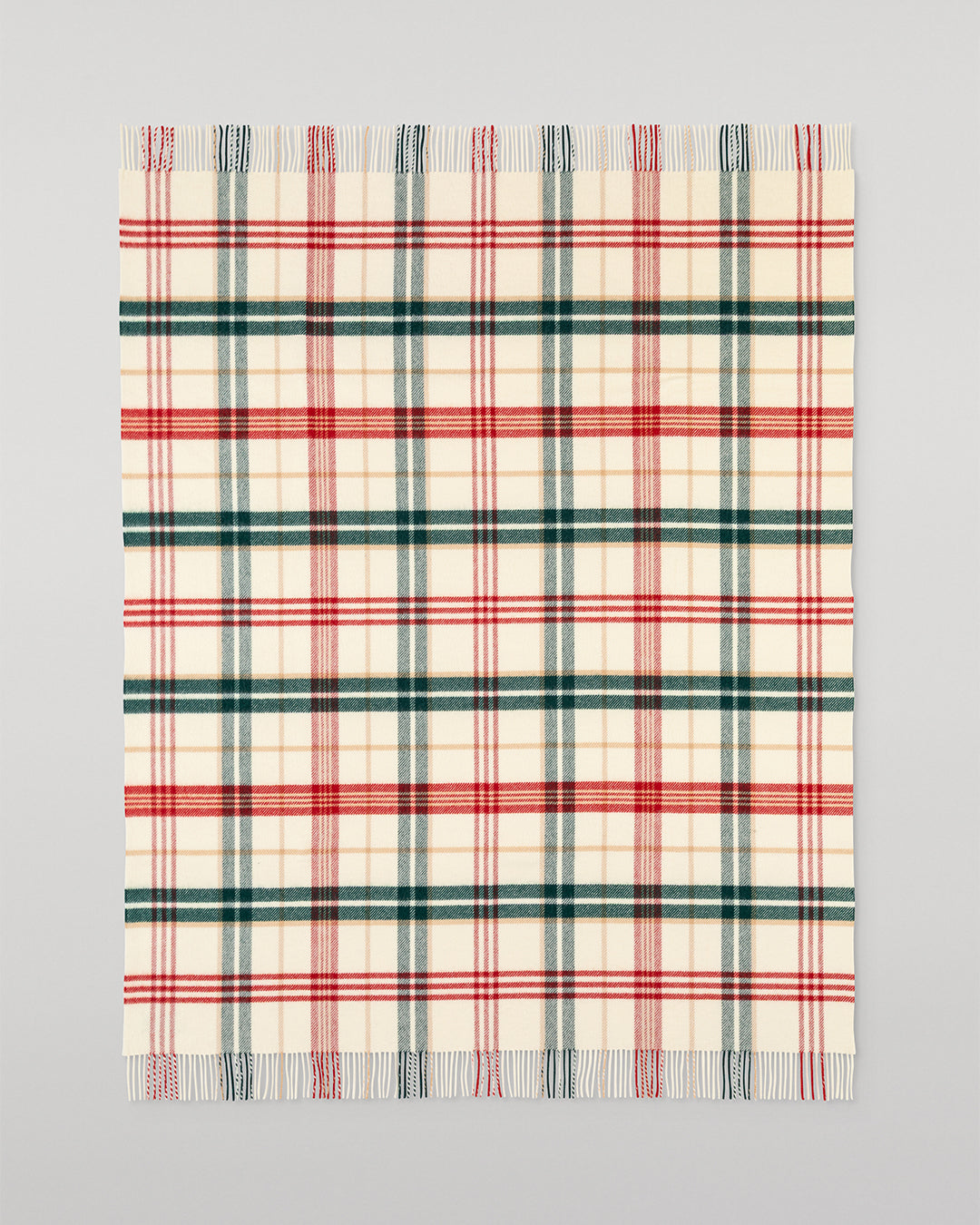 Johnstons of Elgin Lambswool Christmas Blanket in White Limited Edition WD000583RU7723ONE