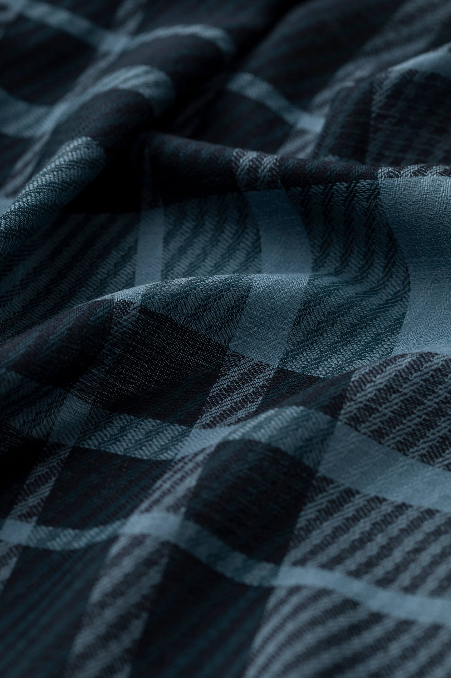 Johnstons of Elgin AW25 Woven Accessories Blue Twill Check Scarf WDC01519RU7688ONE