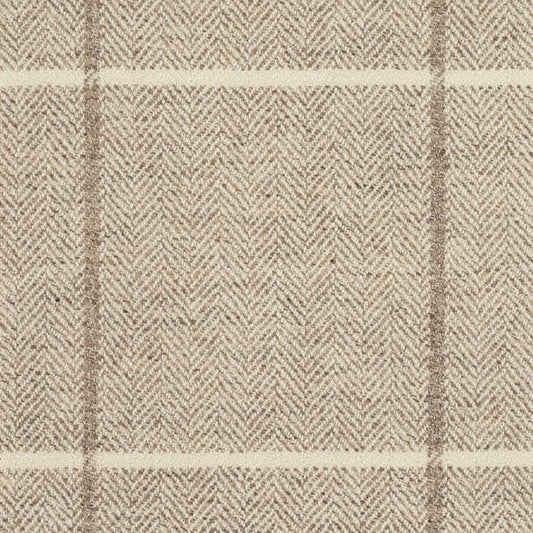 Johnstons of Elgin Astral Check Pure New Wool Fabric in Birch Check 550634856