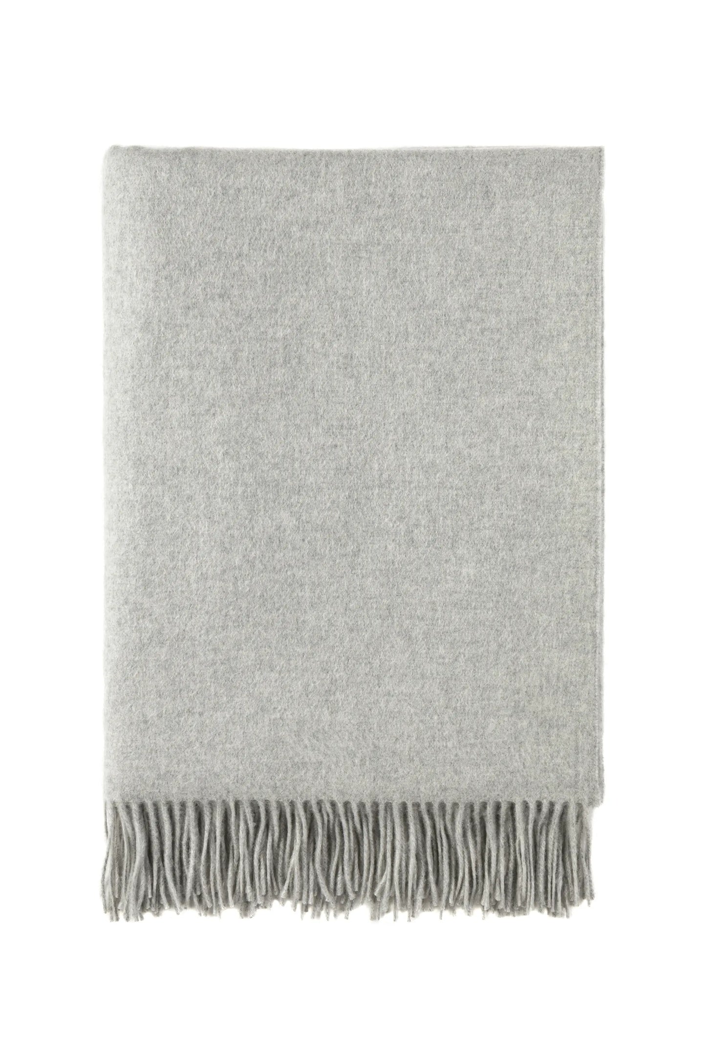 2025 Johnstons of Elgin Interiors Collection Silver Cashmere Throw on a white background WA000055HA0100ONE