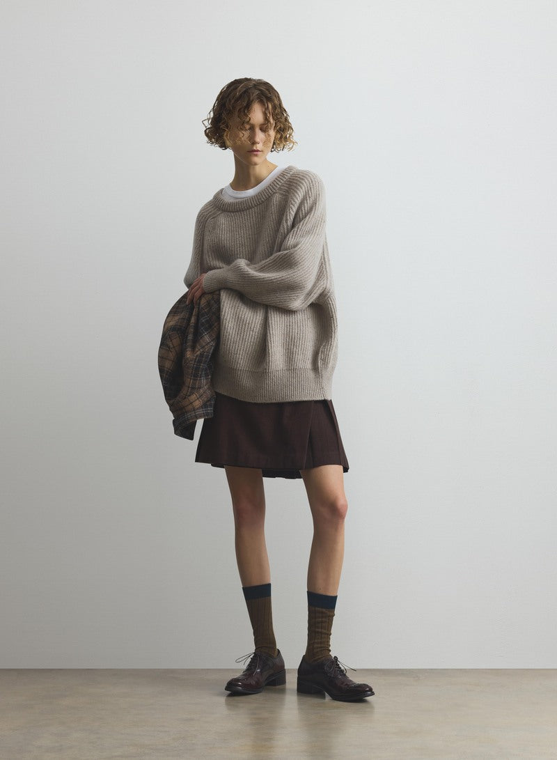 Norah Ribbed Natural Donegal Cashmere Jumper