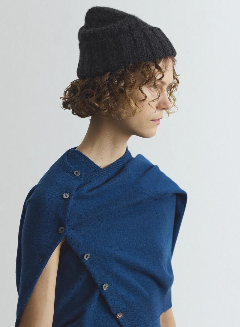 Iris Classic Blue Cashmere Cardigan