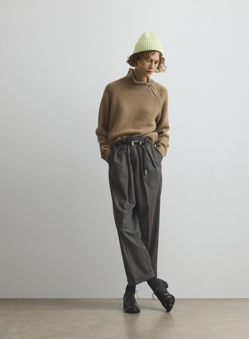 Mellis Camel Marble Cashmere & Cotton Jumper