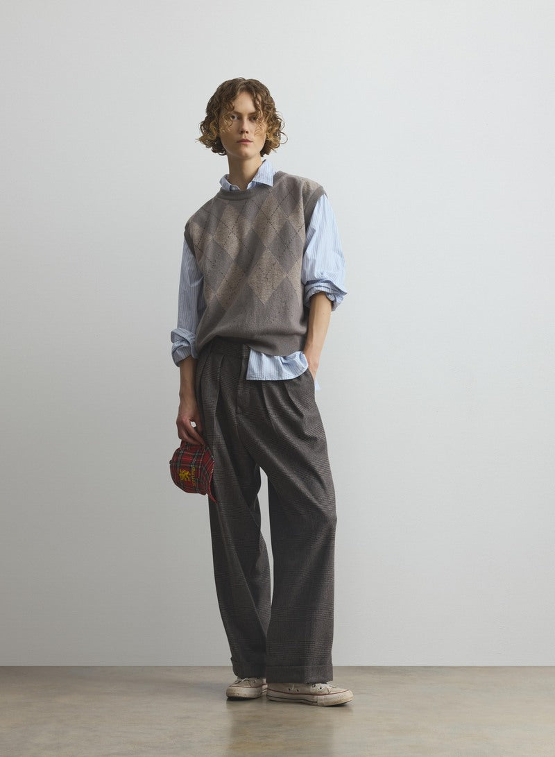 Clan Grey Argyle Cashmere Tank