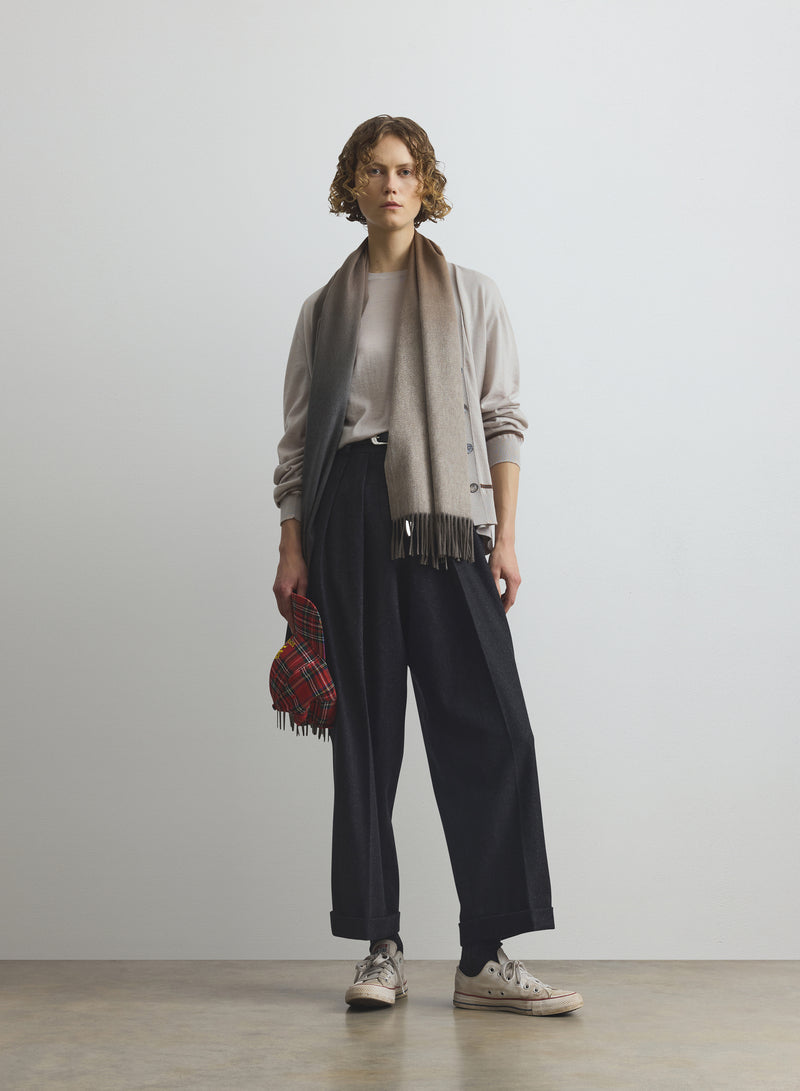 Umbra Ombré Brown Cashmere Scarf