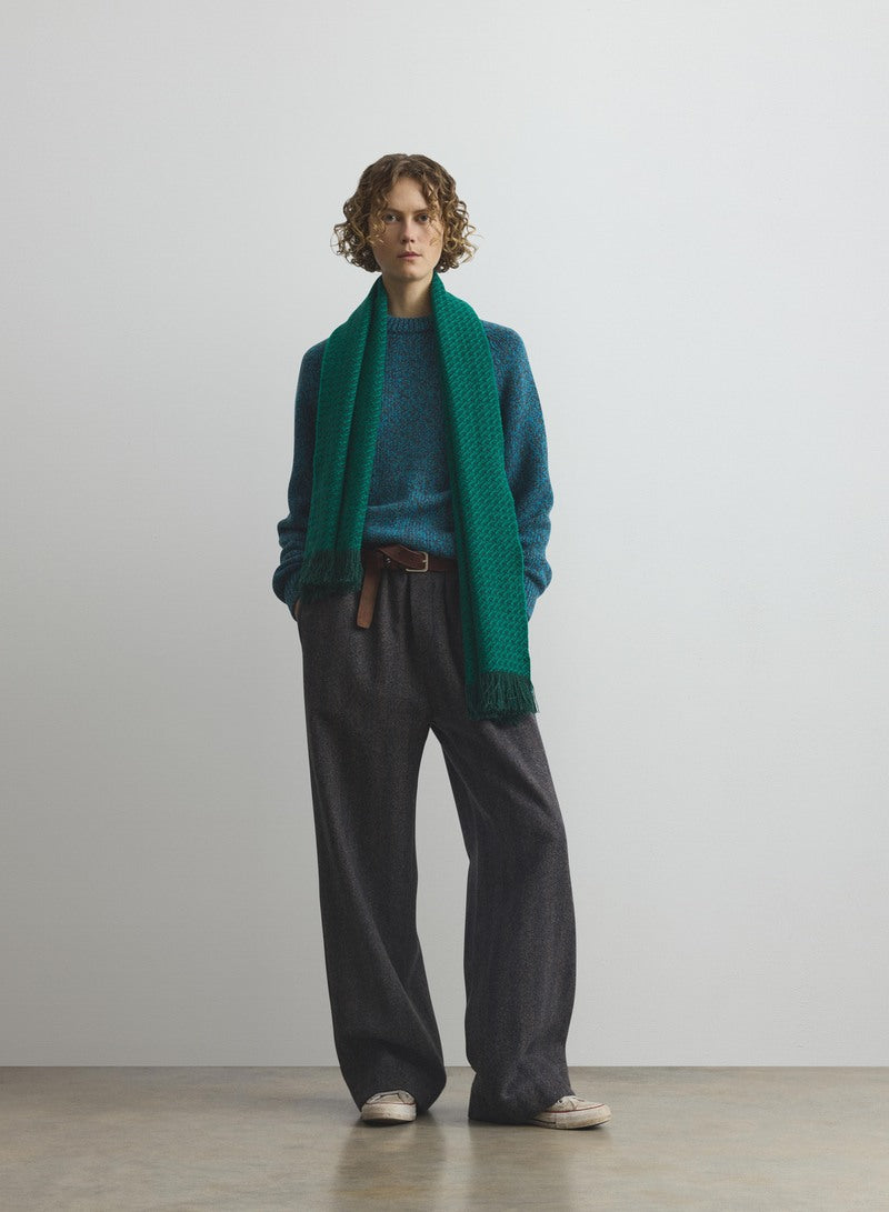 Iona Green Cashmere Scarf