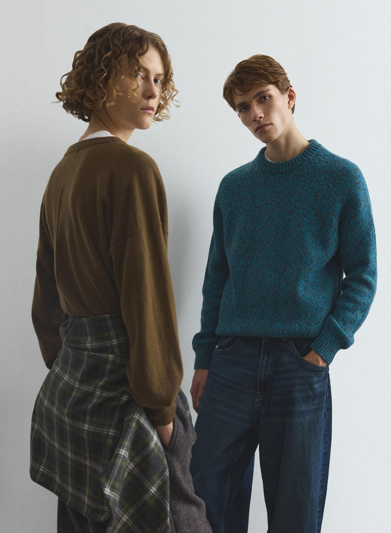Fyfe Blue Cashmere Jumper