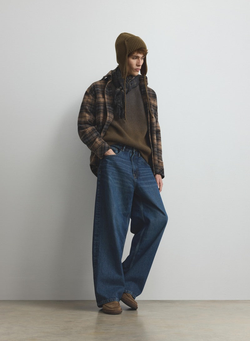 Atholl Grey & Camel Plaid Overshirt
