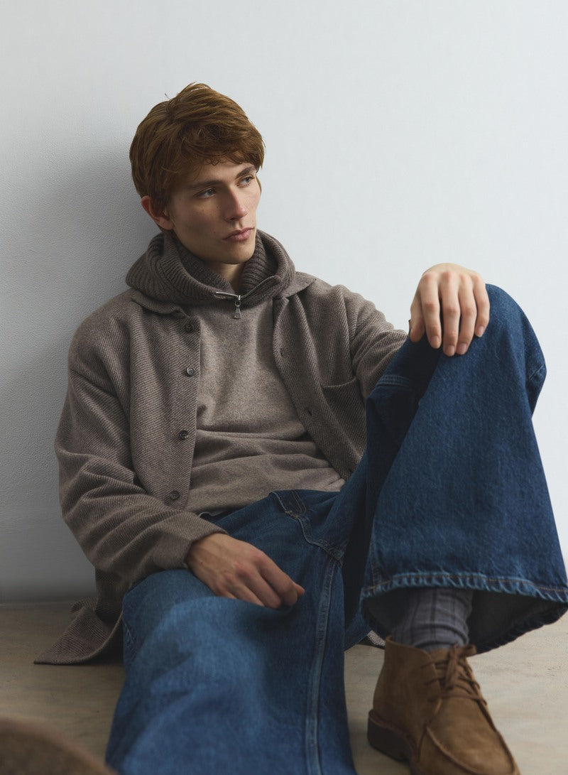 Tweel Brown Cashmere Shirt