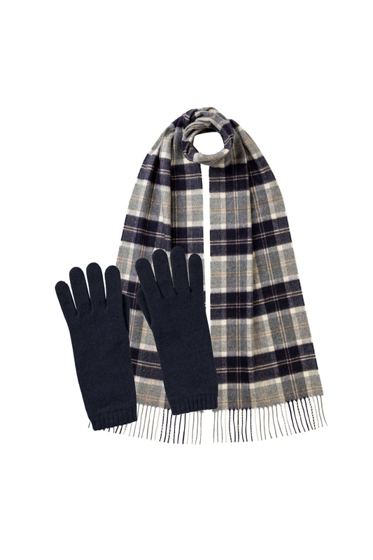 Johnstons of Elgin Women's Silver Bannockbane Cashmere Accessories Gift Set 365GIFTSET7D