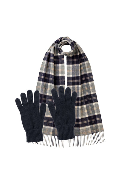 Johnstons of Elgin Men's Silver Bannockbane Cashmere Accessories Gift Set 2022GIFTSET6B