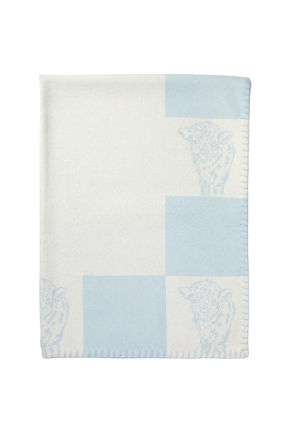 Johnstons of Elgin Merino Wool Baby Blanket in blue  TB000515AU6600ONE