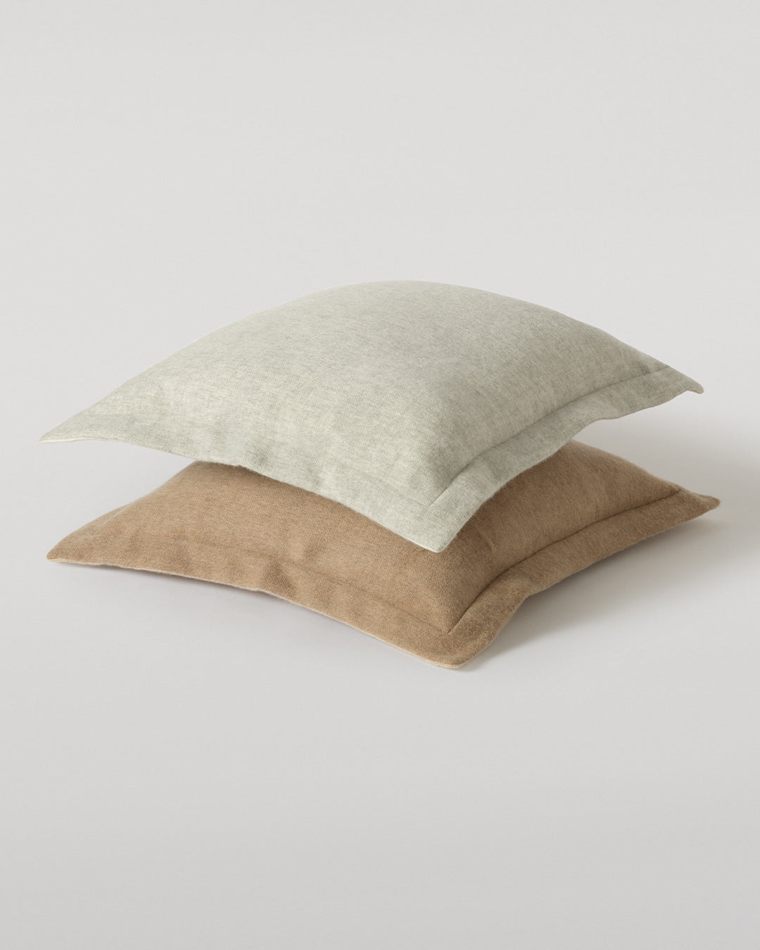 Johnstons of Elgin Made to order Cashmere Cushion in Silver and White   PA000154RU6322ONE