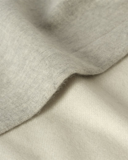 Johnstons of Elgin Made to order Cashmere Blanket available in 4 sizes in Otter & Natural  RU6322ONE