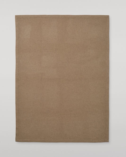 Johnstons of Elgin Made to order Cashmere Blanket available in 4 sizes in Otter & Natural  RU7621ONE