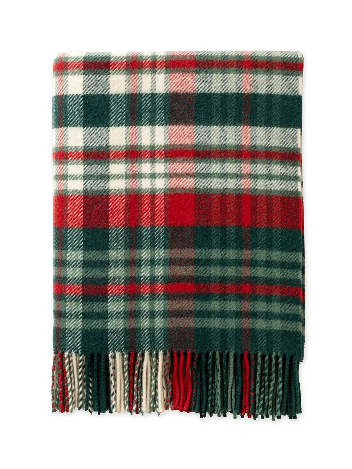 Johnstons of Elgin Green Check Christmas Blanket | Limited Edition WD000583AU8989ONE