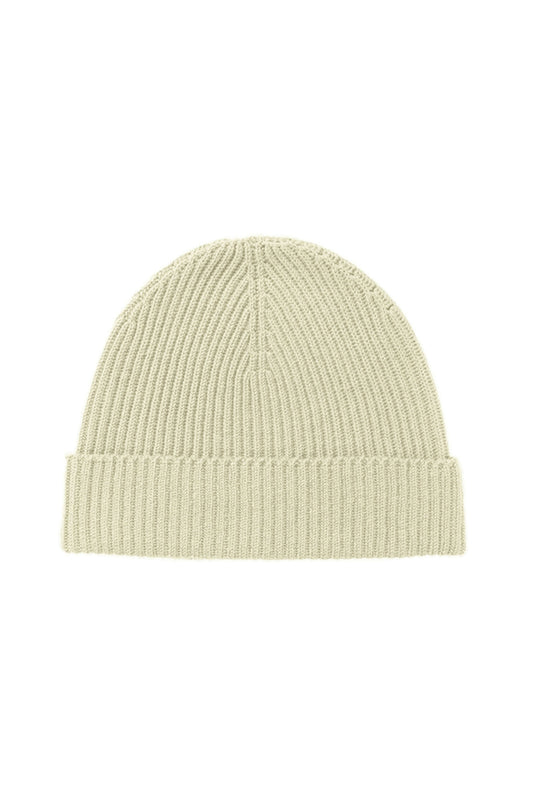 Johnstons of Elgin AW24 Knitted Accessory Lichen Ribbed Cashmere Beanie HAA03320SC0158ONE