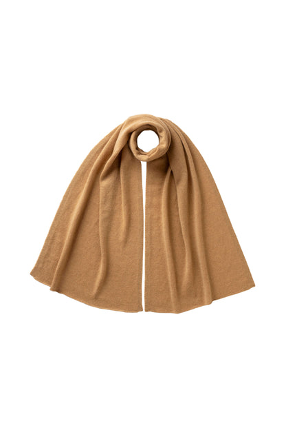 Johnstons of Elgin AW25 Knitted Accessories Camel Gauzy Cashmere Camel Travel Stole HAA03407HB4404ONE
