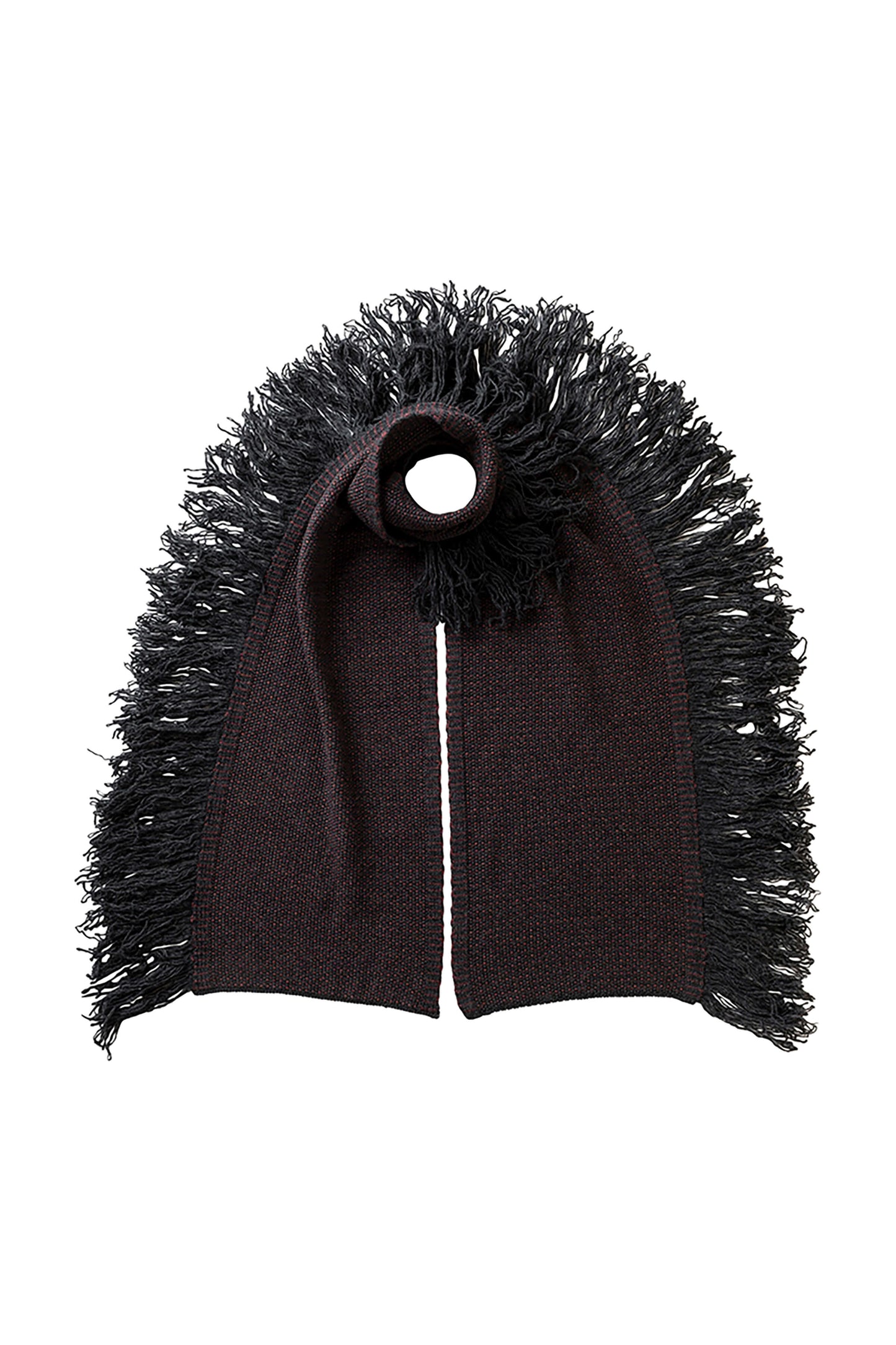 Johnstons of Elgin grey and purple fringed cashmere scarf HAA03529Q25311ONE