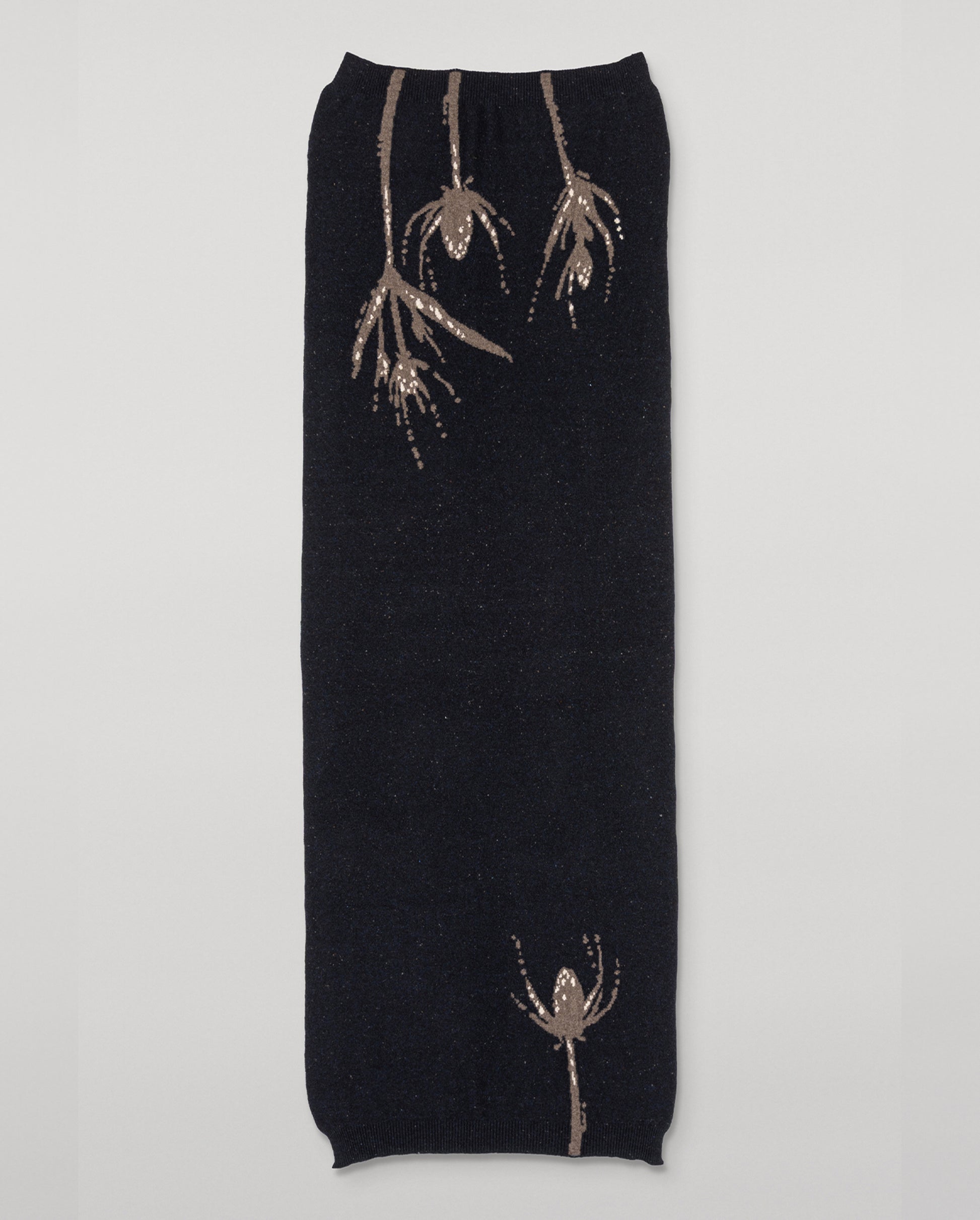 JOHNSTONS OF ELGIN CASHMERE DONEGAL INTARSIA WILD THISTLE WRAP BLUE 100% CASHMERE HAA03645JU1623ONE