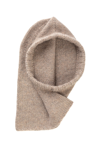 Johnstons of Elgin AW24 Knitted Accessory Ash Luxe Cashmere Snood Hood HAB03405HB4334ONE