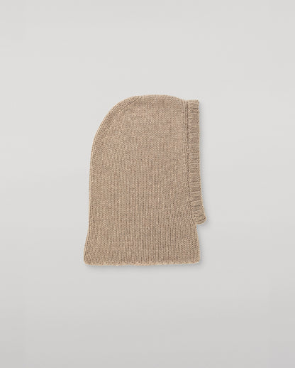 JOHNSTONS OF ELGIN CASHMERE LUXE PHOEBE SNOOD HOOD LIGHT BROWN 100% CASHMERE HAB03405HB4447ONE