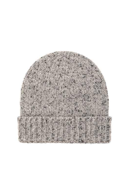 Johnstons of Elgin AW24 Knitted Accessory Light Grey Donegal Cashmere Beanie HAC03247HA4150ONE