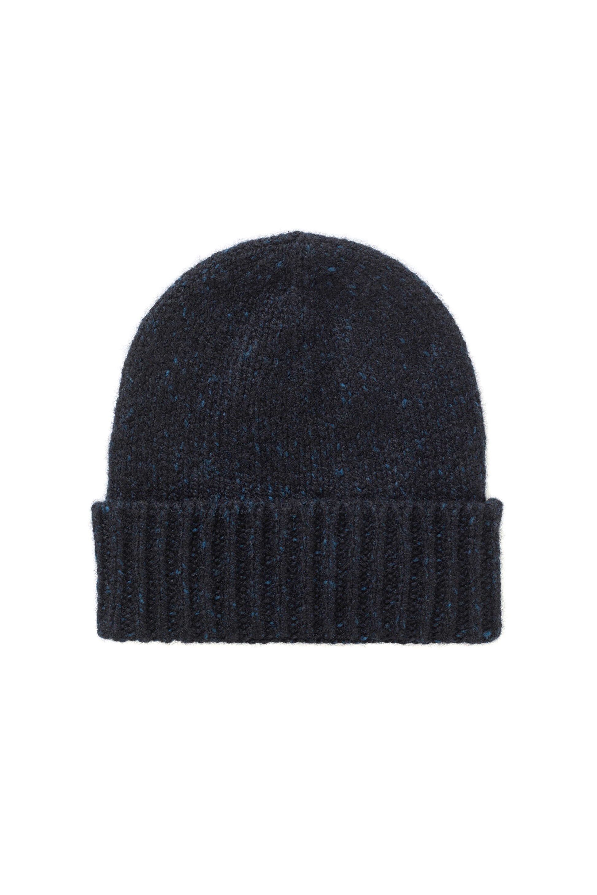 Johnstons of Elgin AW24 Knitted Accessory Dark Navy Donegal Cashmere Beanie HAC03247HD7150ONE