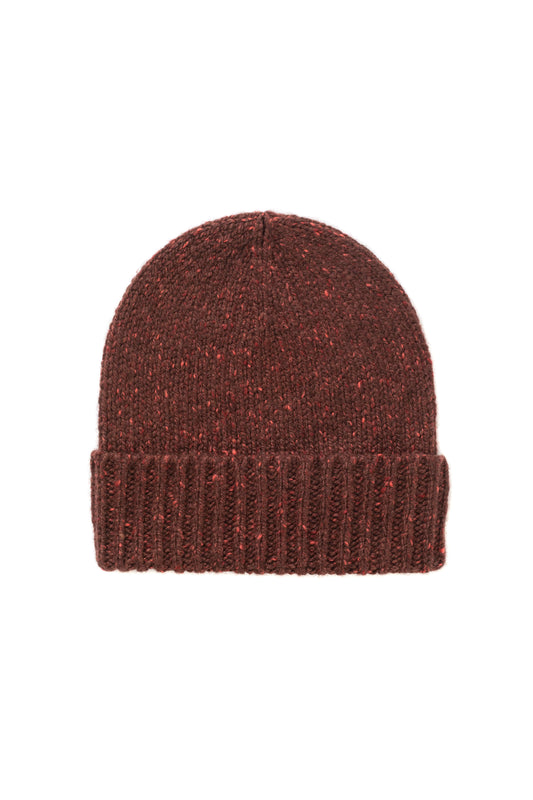 Johnstons of Elgin AW24 Knitted Accessory Russet Donegal Cashmere Beanie HAC03247HE7030ONE