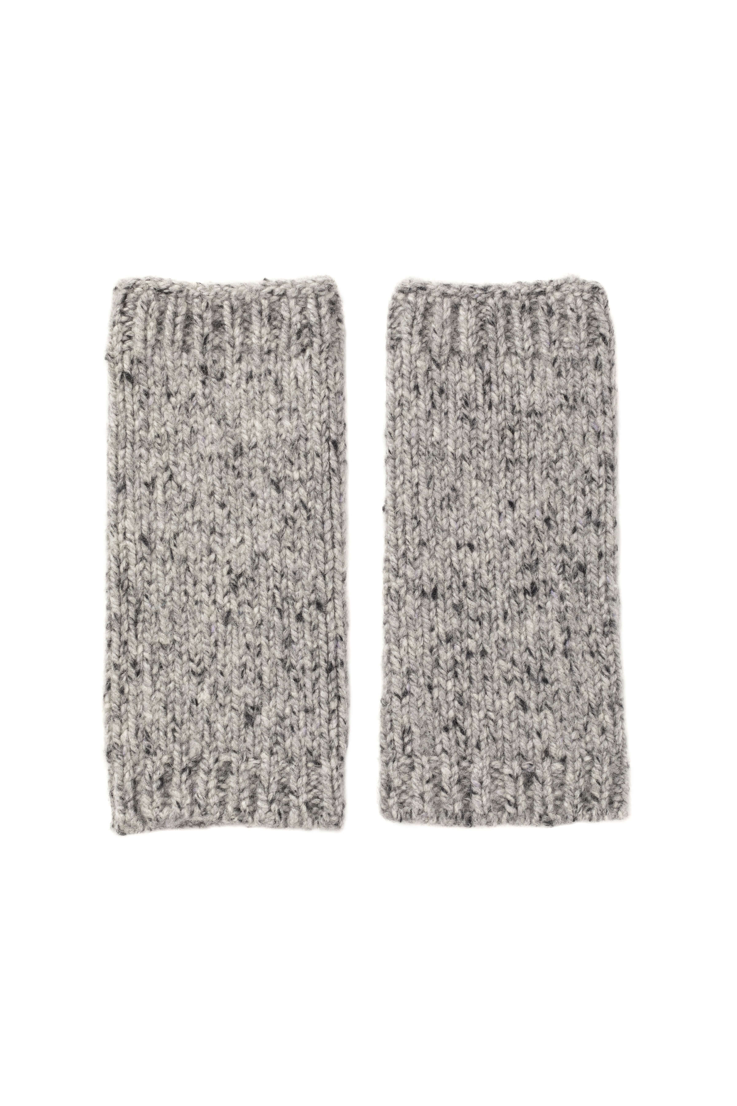 Light Grey Donegal Cashmere Wrist Warmers Johnstons of Elgin