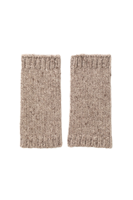 Johnstons of Elgin AW24 Knitted Accessory Ash Donegal Cashmere Wrist Warmers HAC03255HB4352ONE