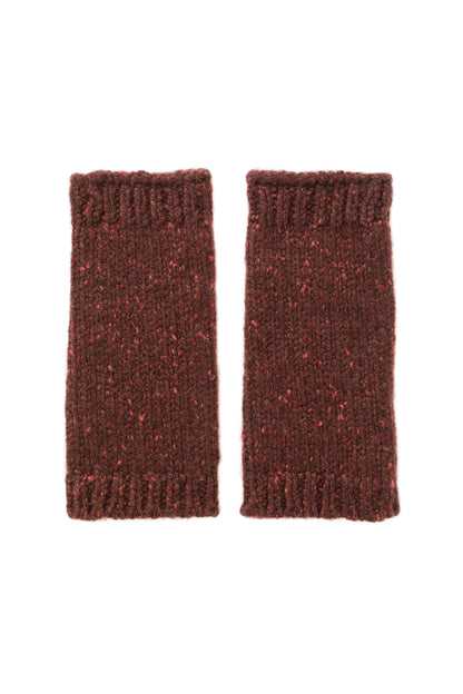 Johnstons of Elgin AW24 Knitted Accessory Russet Donegal Cashmere Wristwarmers AW24GIFTSET9A