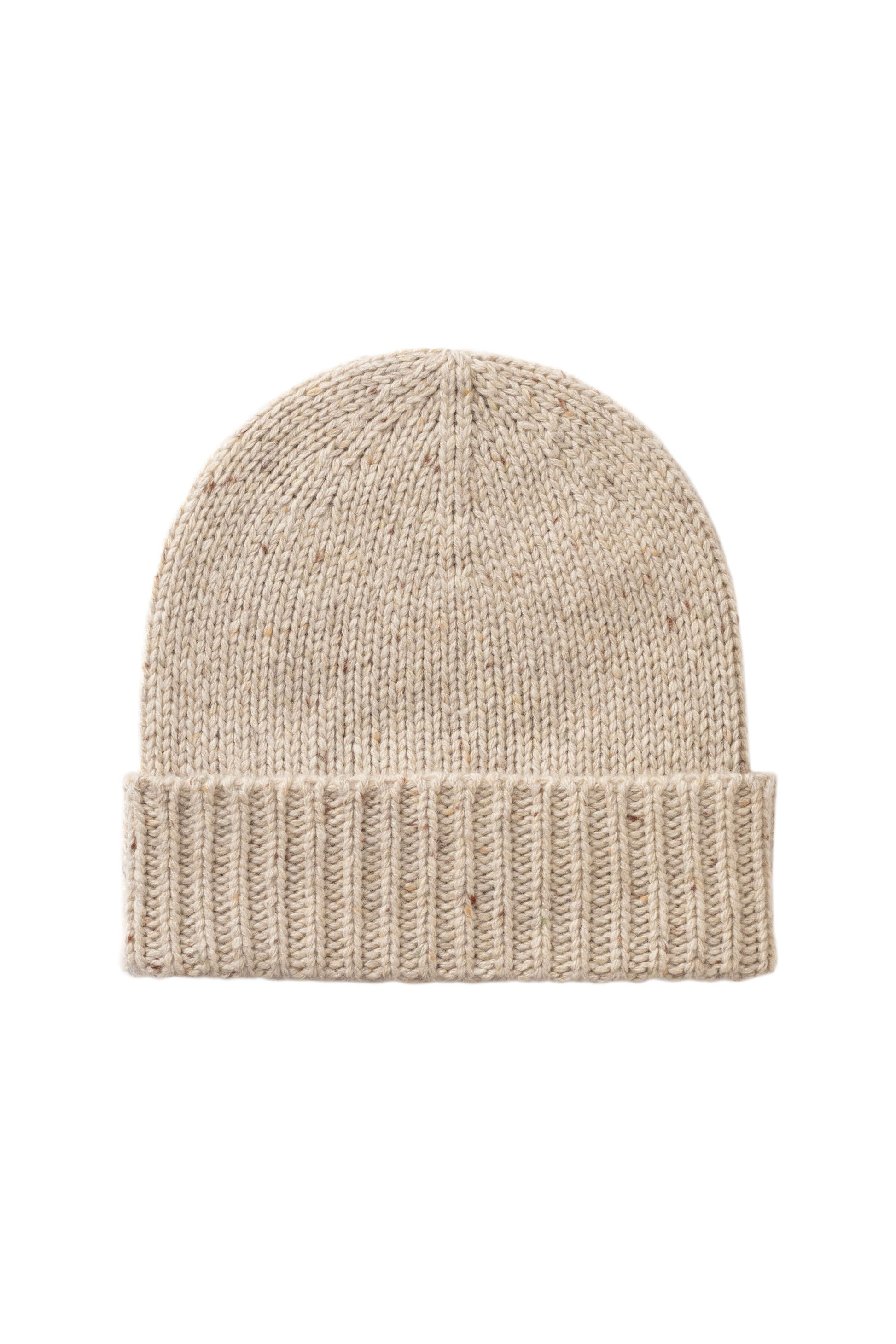 Johnstons of Elgin AW25 Knitted Accessories Cream Dun Donegal Cashmere Cream Beanie HAC03525006334ONE