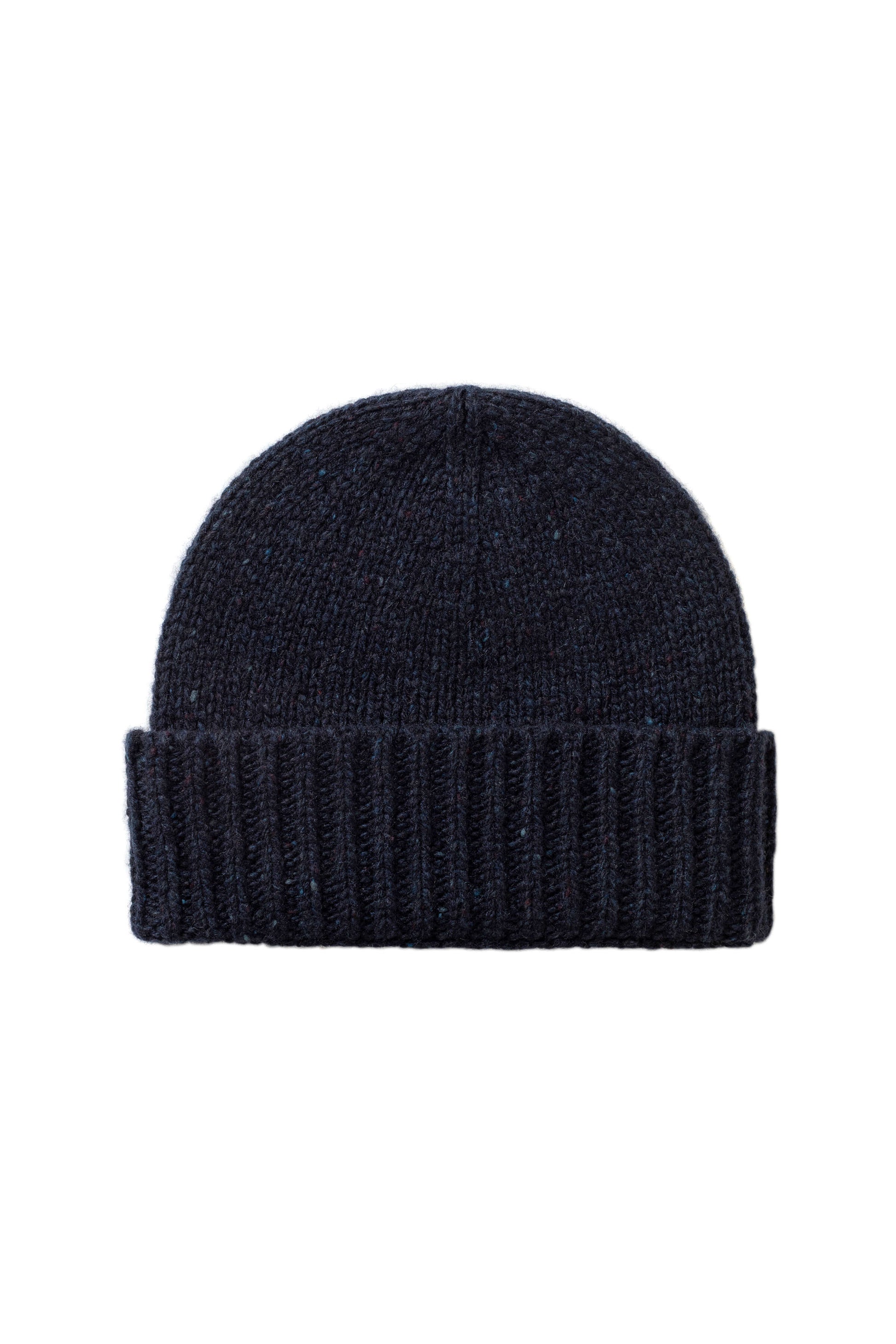 Johnstons of Elgin AW25 Knitted Accessories Dark Navy Donegal Cashmere Navy Beanie HAC03525006361ONE