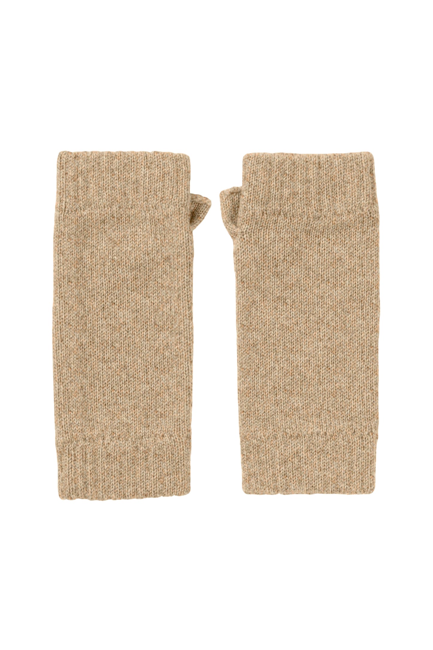 Johnstons of Elgin AW24 Knitted Accessory Oatmeal Cashmere Wrist Warmers HAD03215HB0210ONE