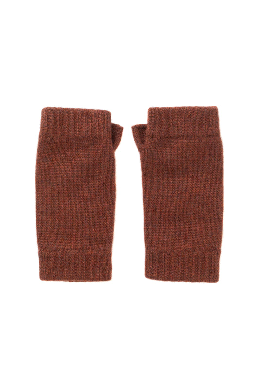 Johnstons of Elgin AW24 Knitted Accessory Russet Cashmere Wrist Warmers HAD03215HE7051ONE