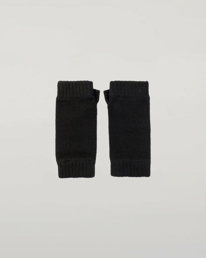 Johnstons of Elgin AW25 Knitted Accessories Black Black Cashmere Wrist Warmers HAD03215SA090055