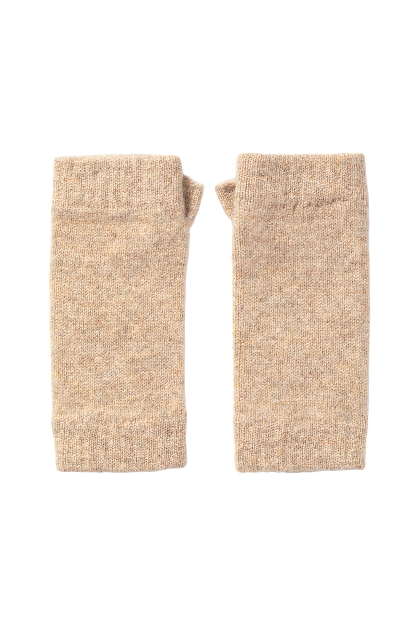 Johnstons of Elgin AW25 Knitted Accessories Oatmeal Natural Cashmere Wrist Warmers HAD03215HB0254ONE