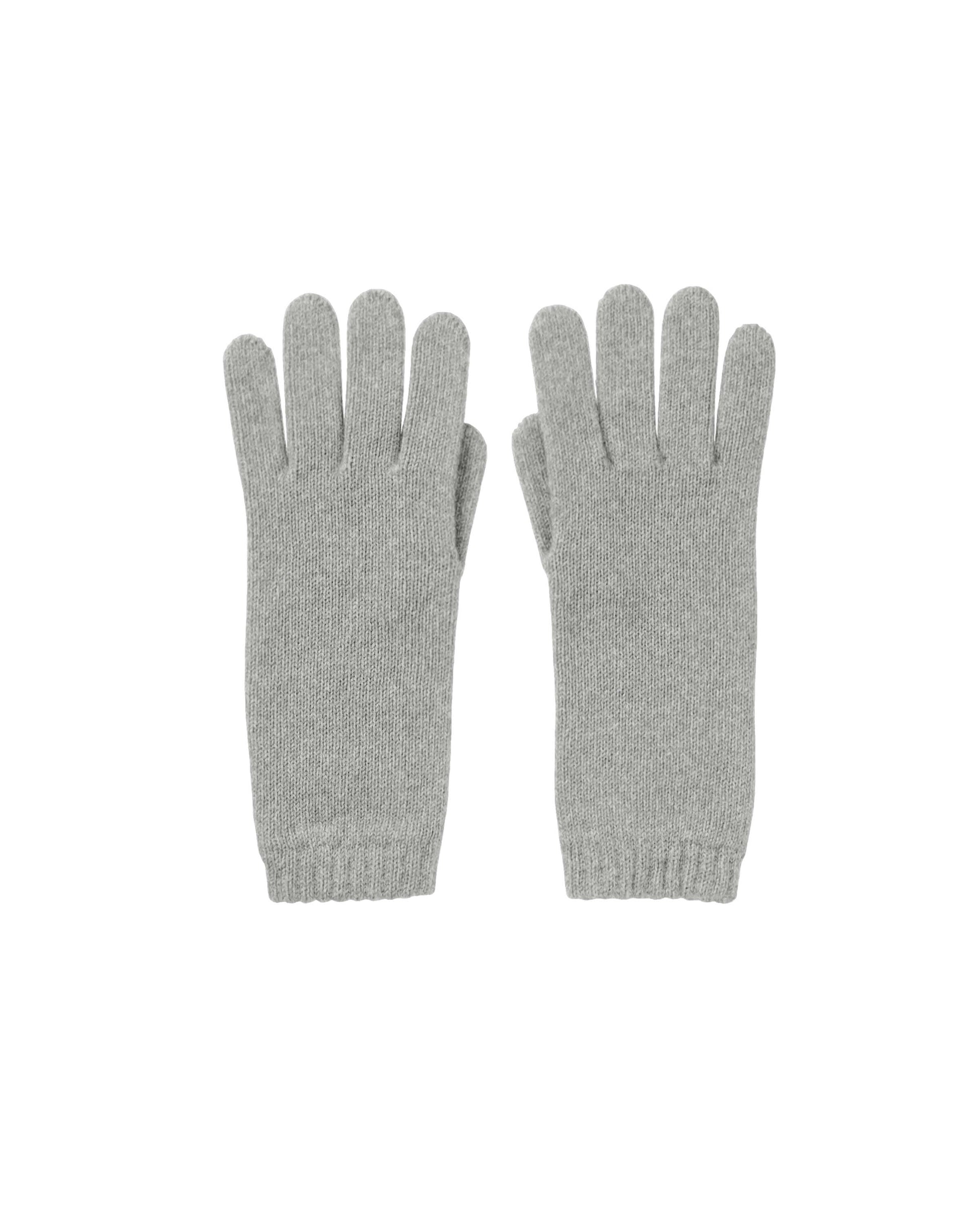 Johnstons of Elgin pair of grey gloves on a white background 365GIFTSET7A